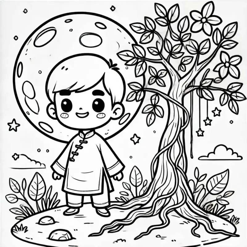 Tranh tô màu trung thu là như thế nào