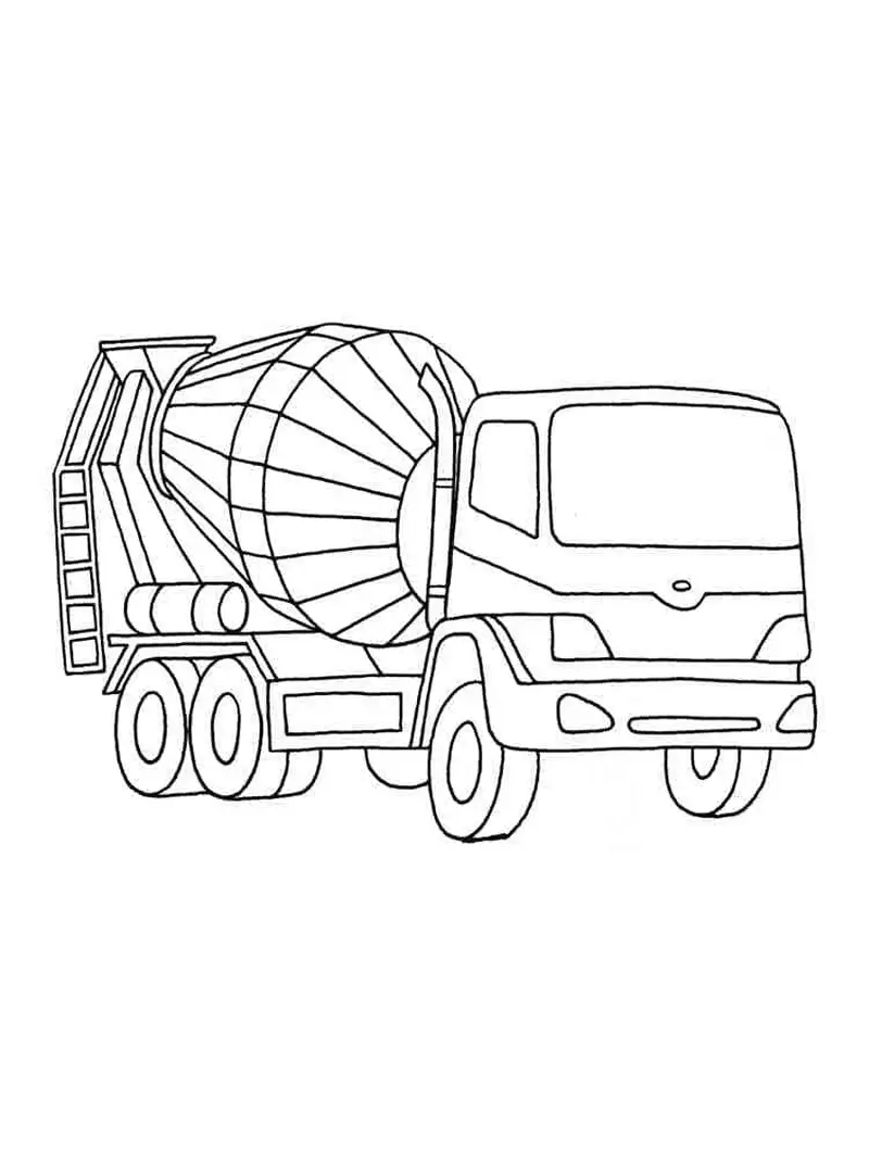 Xe trộn bê tông tô màu giúp bé luyện kỹ năng tay