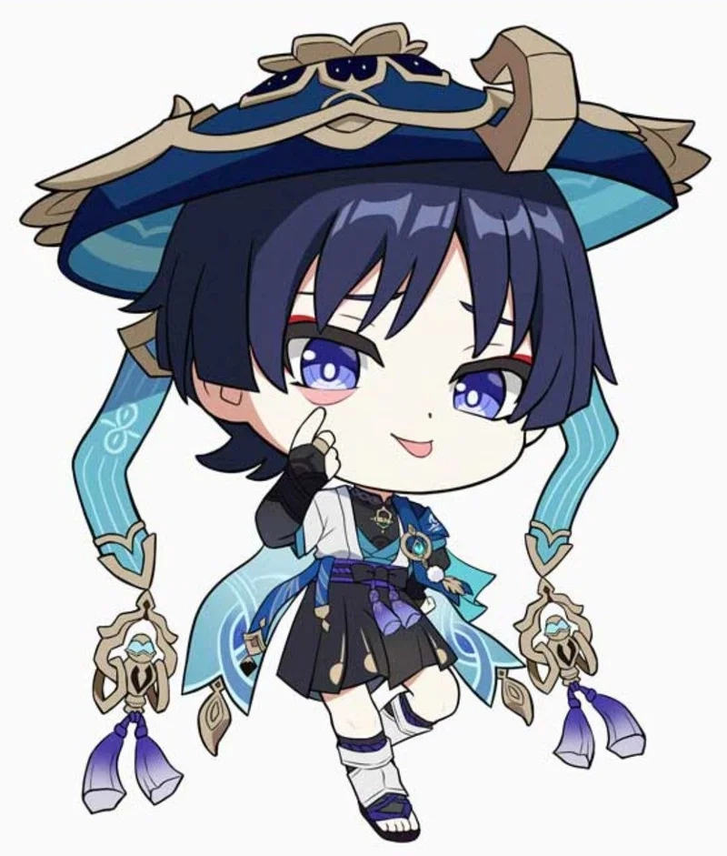 Bộ sưu tập genshin wanderer chibi dễ thương cho fan hâm mộ