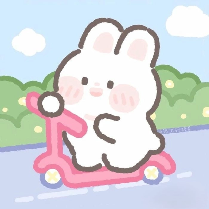 Chibi hình vẽ con thỏ cute dễ thương mê hoặc