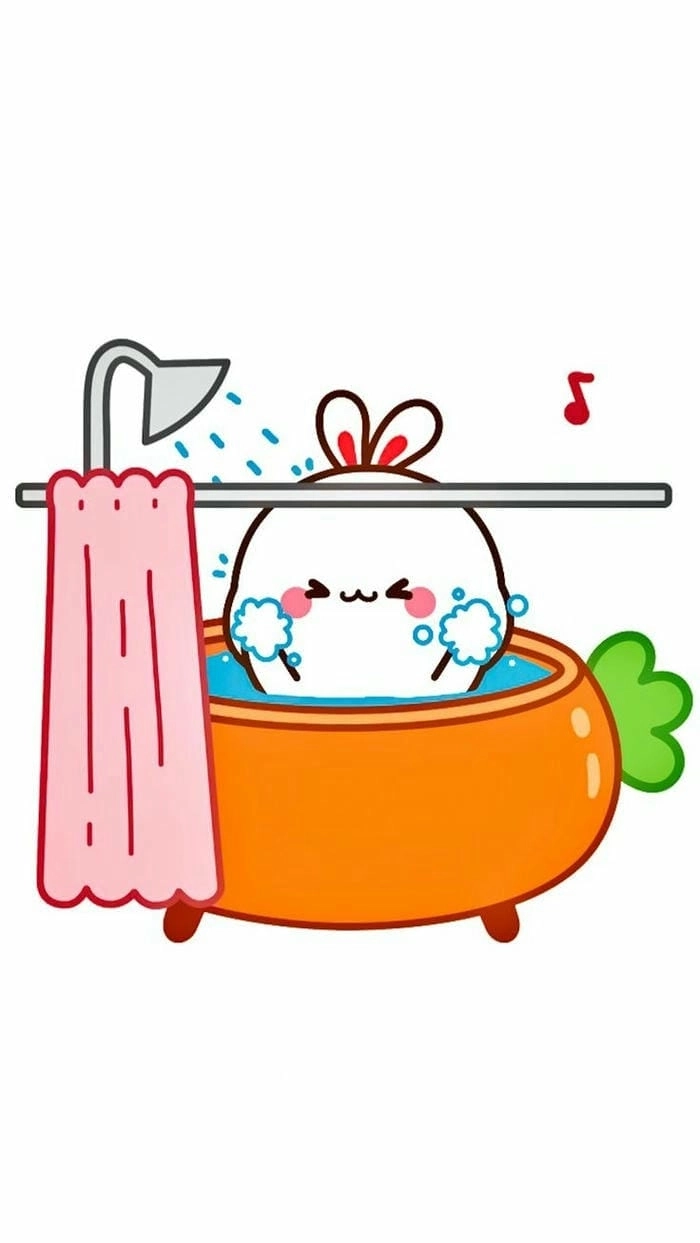 Hình nền thỏ cute chibi dịu dàng quyến rũ