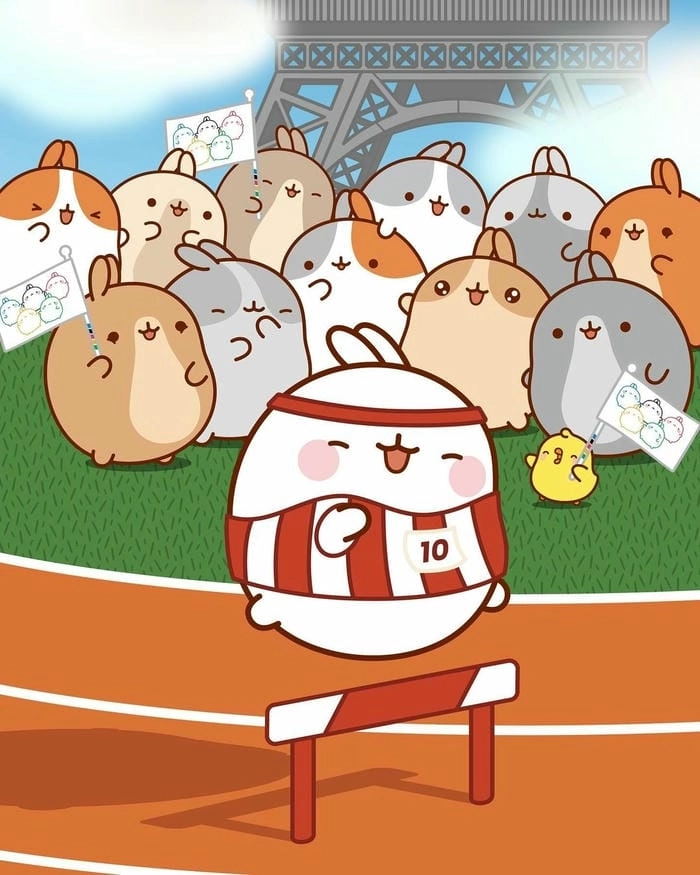 Chibi sticker thỏ cute quyến rũ dễ thương