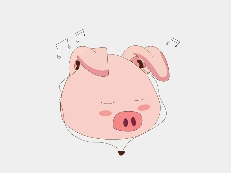 Hình chibi con heo đáng yêu dễ thương