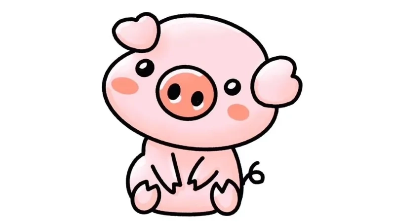 Hình con heo chibi ngộ nghĩnh vui nhộn