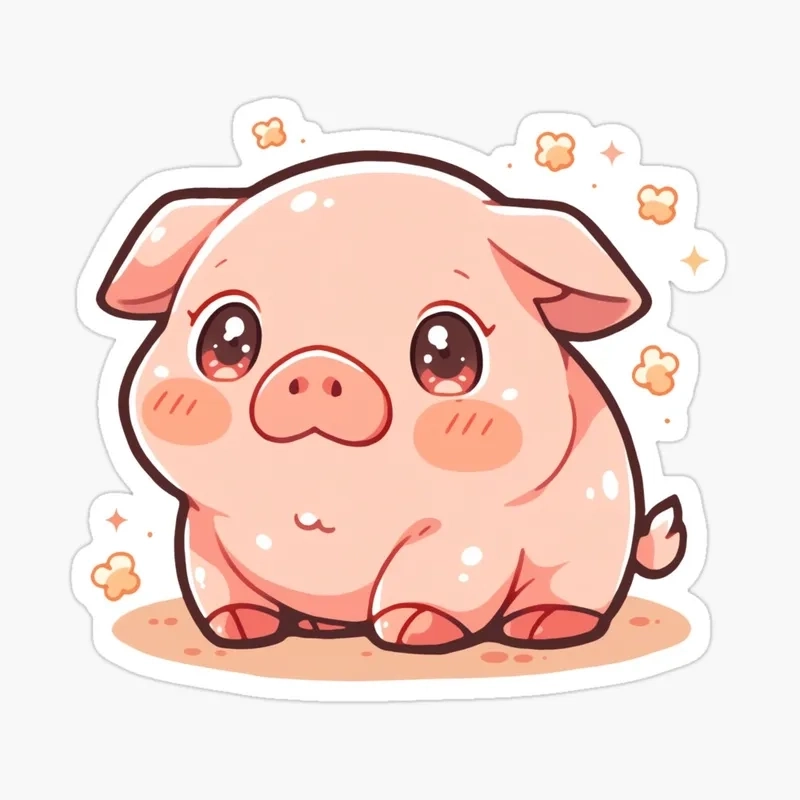 Hình con heo de thương chibi siêu cute