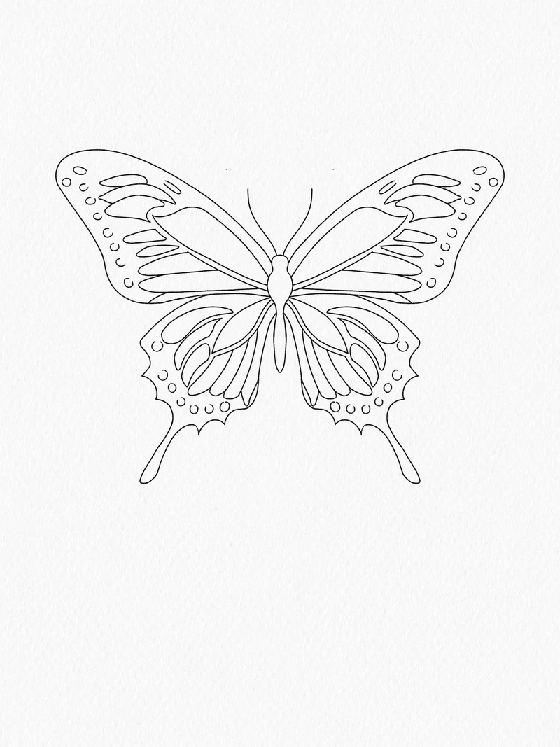 Tranh tô màu con bướm dễ thương giúp bé sáng tạo và vui học