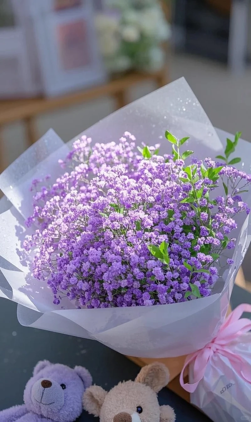 Không khí thư giãn từ avatar hoa baby chill nhẹ nhàng