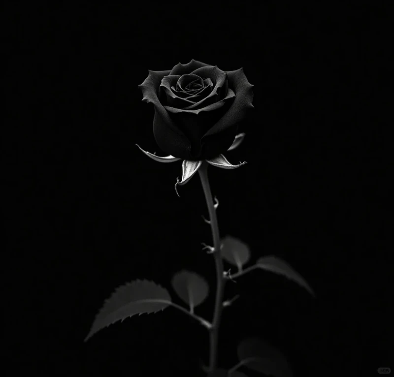 Đổi ảnh đại diện với avatar hoa hồng đen buồn tâm trạng sâu lắng