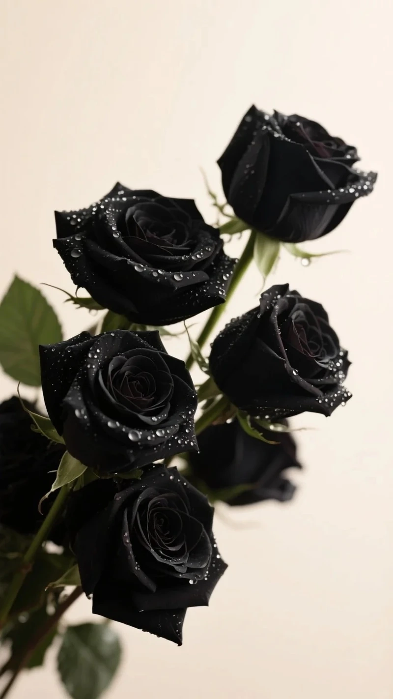 Tâm trạng lặng lẽ cùng avatar hoa hồng đen cô đơn đầy cảm xúc