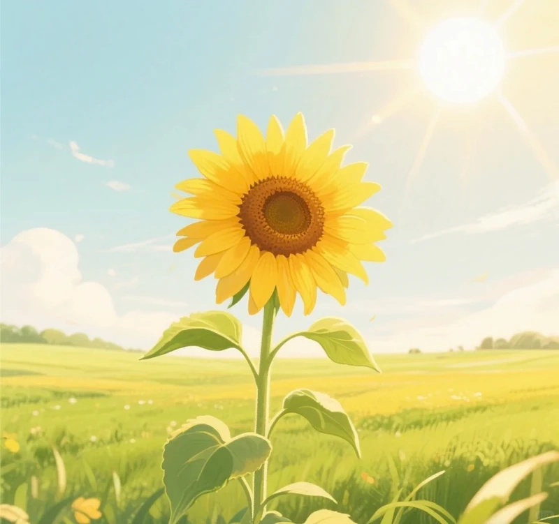 Thư giãn nhẹ nhàng với avatar hoa hướng dương chill đầy cảm xúc