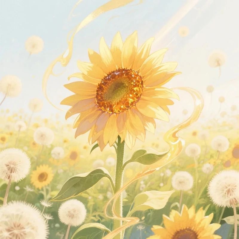 Tối giản tinh tế với avatar hoa hướng dương minimal hiện đại