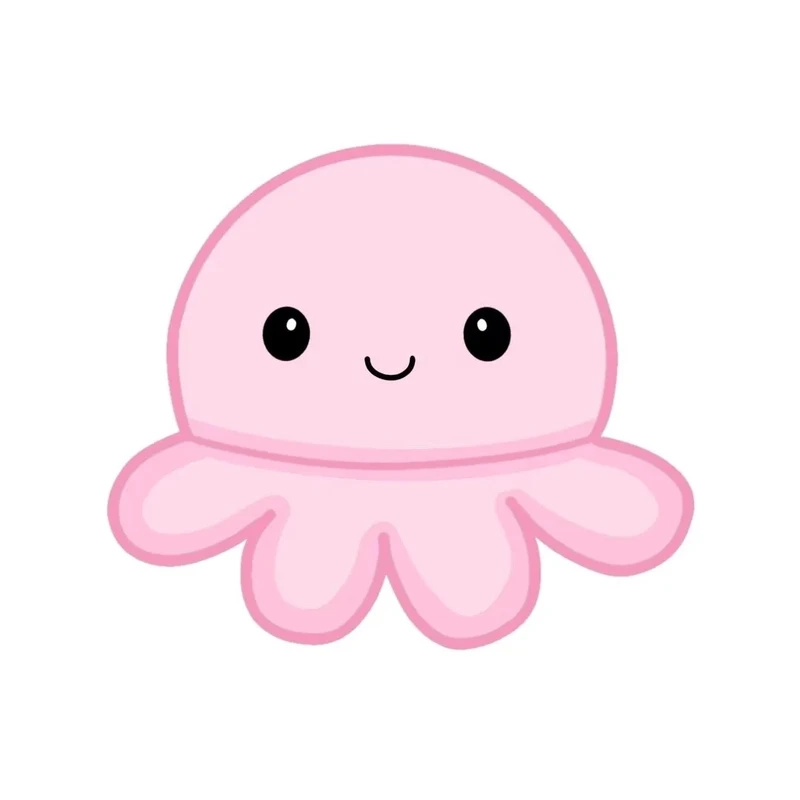 Những mẫu chibi bạch tuộc màu hồng siêu dễ thương