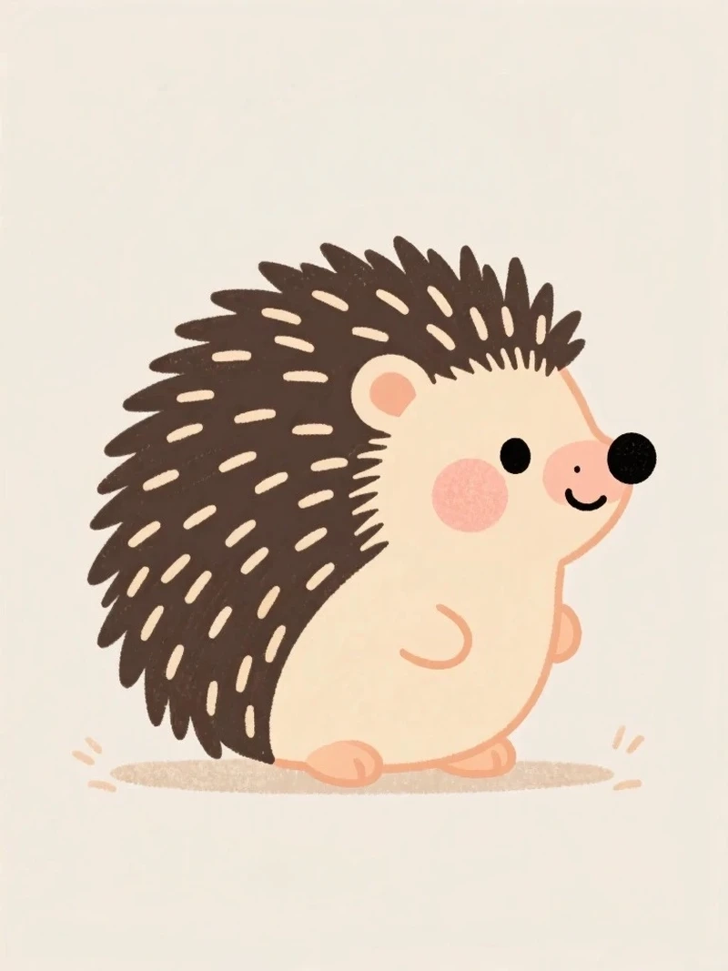 Hướng dẫn vẽ chibi nhím đơn giản cực dễ cho người mới