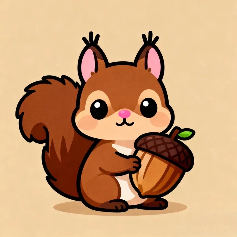 Những mẫu tranh chibi sóc đáng yêu cực xinh