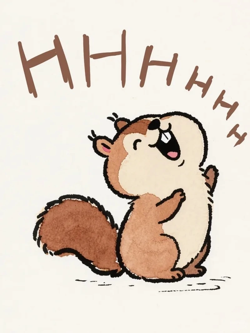 Những mẫu chibi sóc mini nhỏ xinh cho sticker