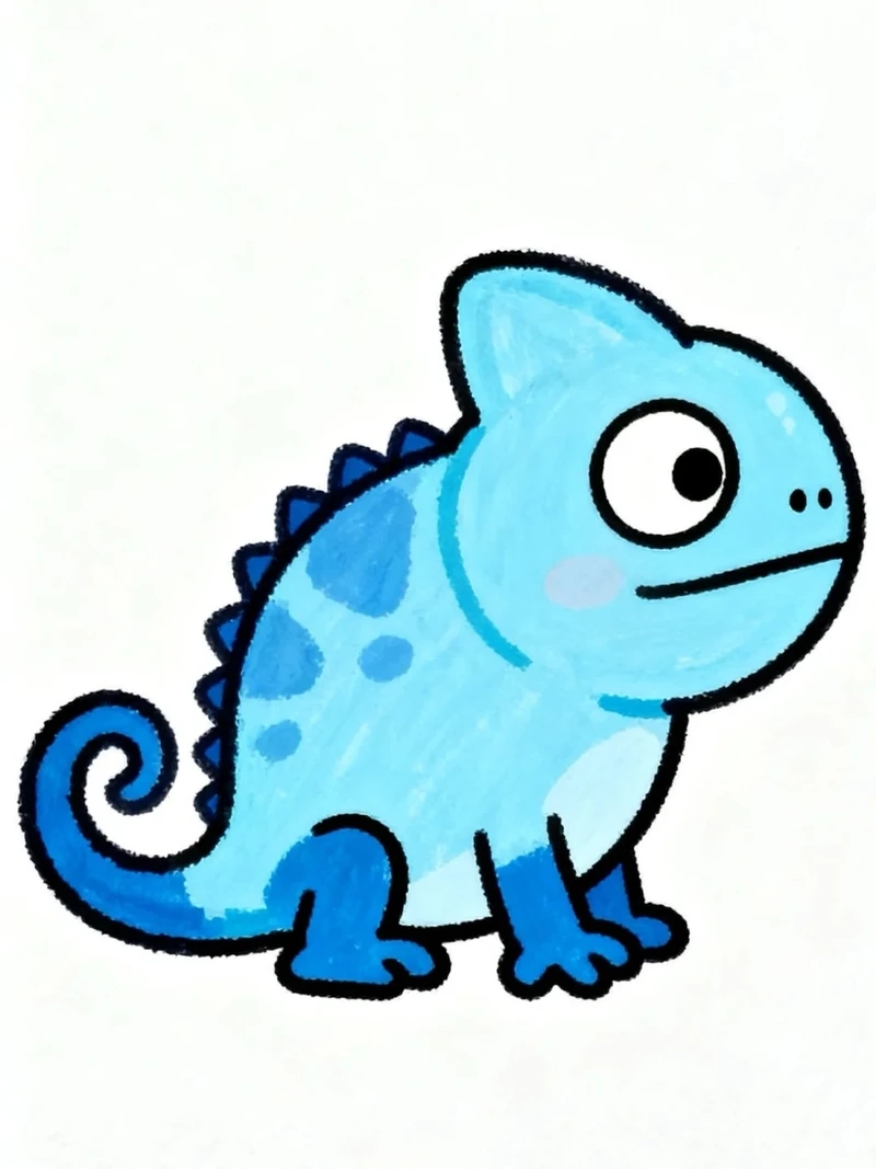 Những mẫu chibi tắc kè đơn giản cực dễ vẽ cho người mới