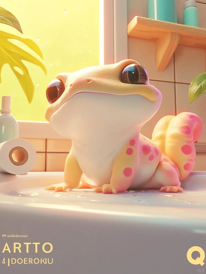 Bộ ảnh chibi tắc kè cute siêu đáng yêu cho fan chibi