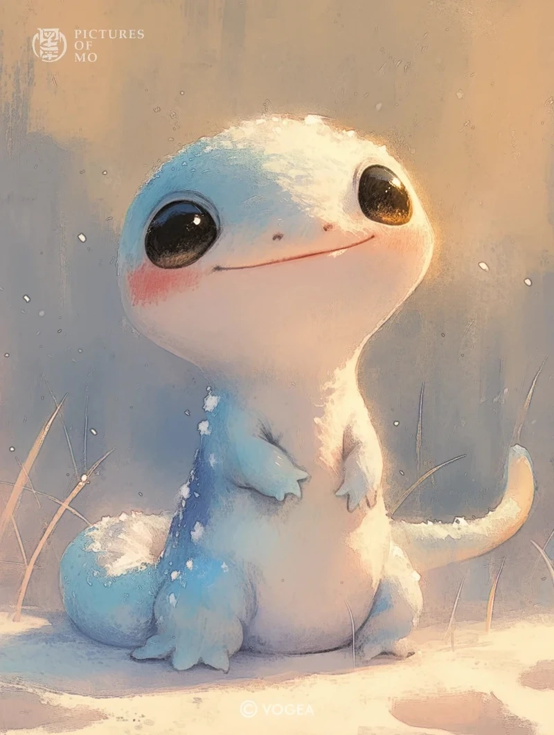 Những mẫu chibi tắc kè mini nhỏ xinh cho sticker