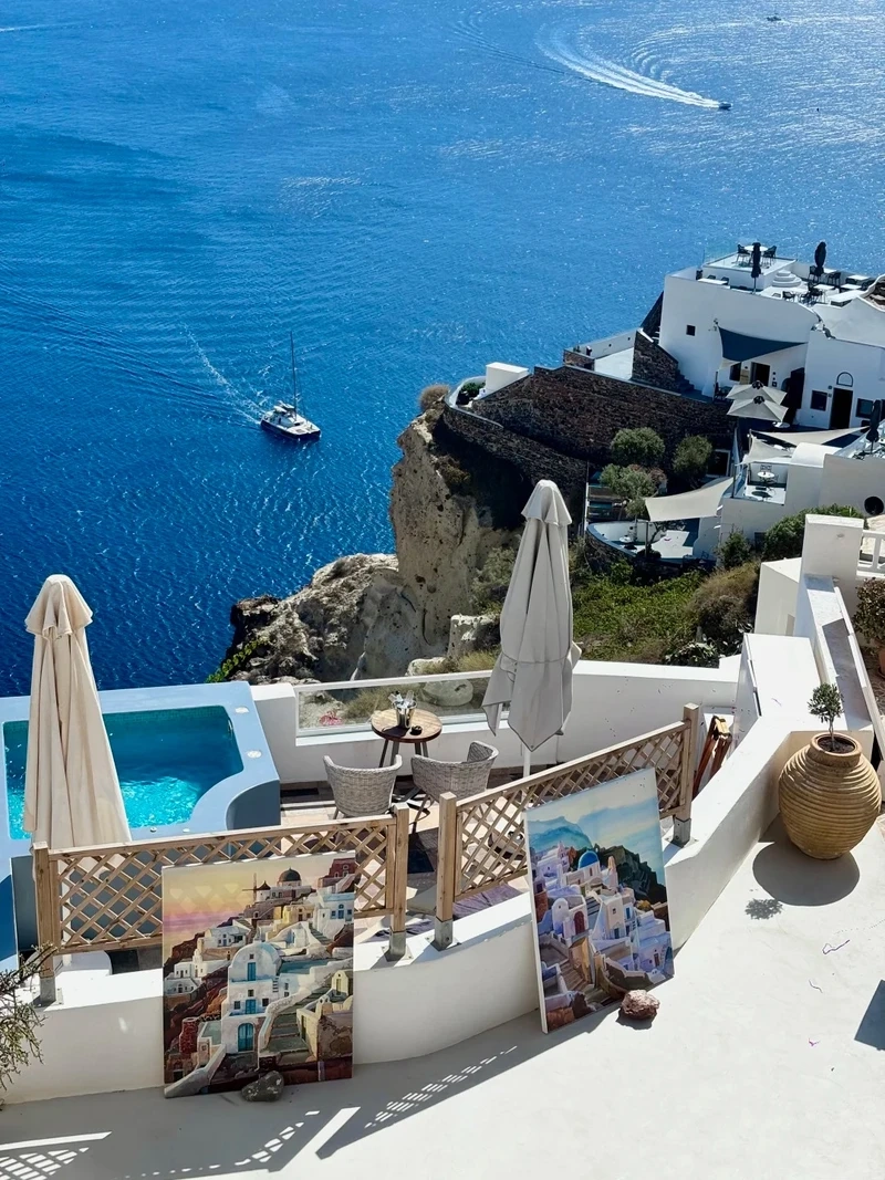 Đắm mình trong sắc nước tuyệt vời của phong cảnh Hy Lạp biển xanh