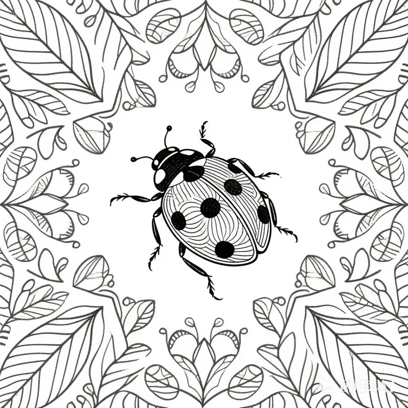 Những mẫu tranh tô màu bọ rùa mini nhỏ xinh cực dễ thương