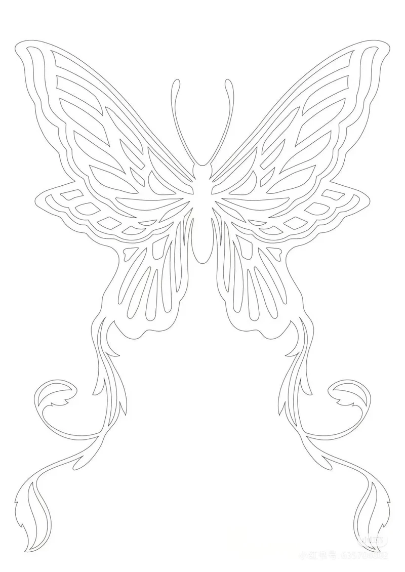 Bé tập vẽ dễ dàng với tranh tô màu bướm dễ vẽ