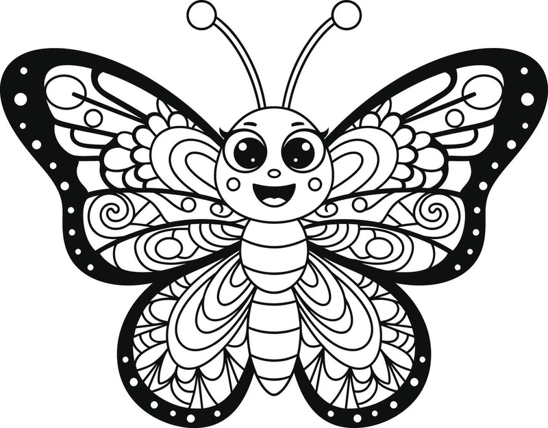 Tuyển tập hình tô màu con bướm cho bé cực đáng yêu