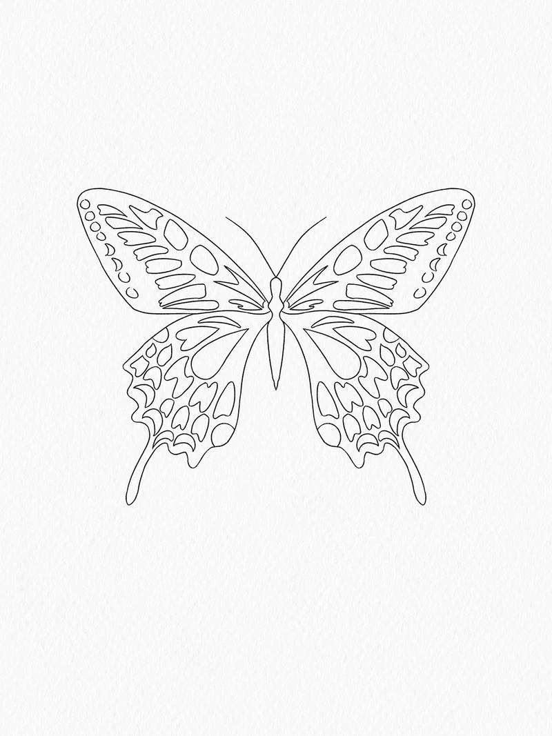 Bộ tranh tô màu con bướm ngộ nghĩnh khiến bé thích thú