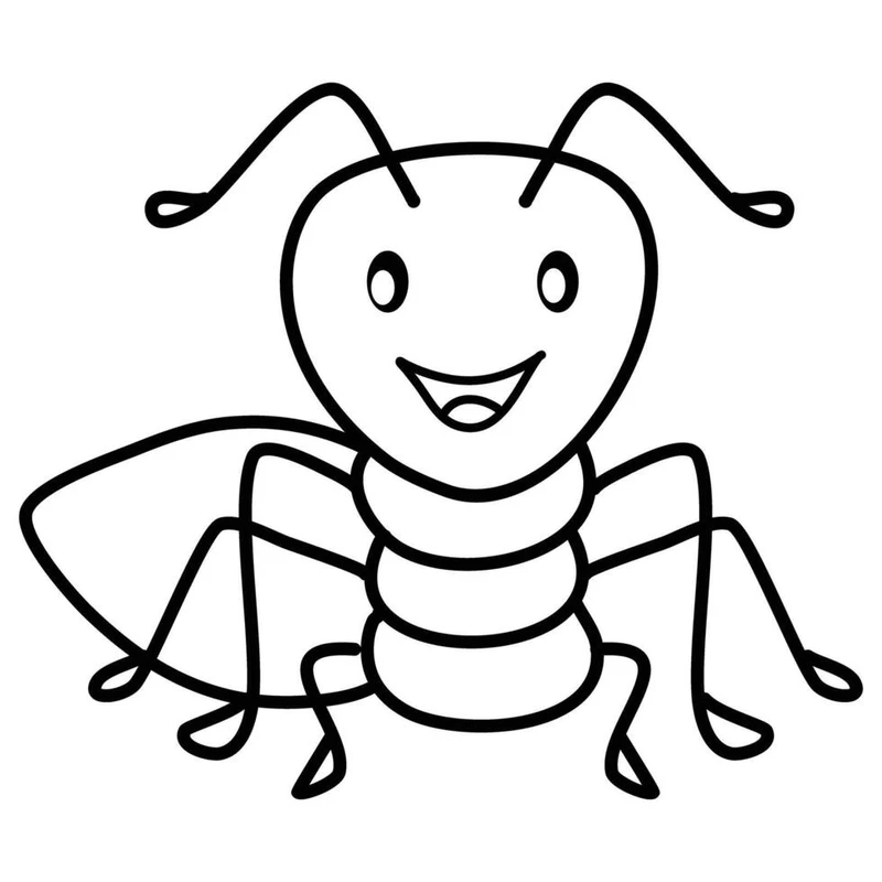 Tải ngay hình tô màu con kiến cho bé học tô màu