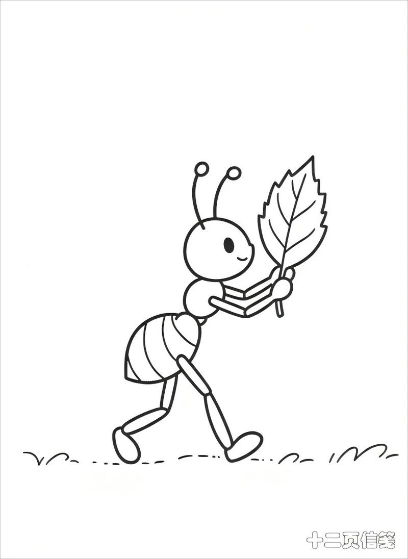 Bộ sưu tập tranh tô màu kiến đáng yêu cho bé sáng tạo