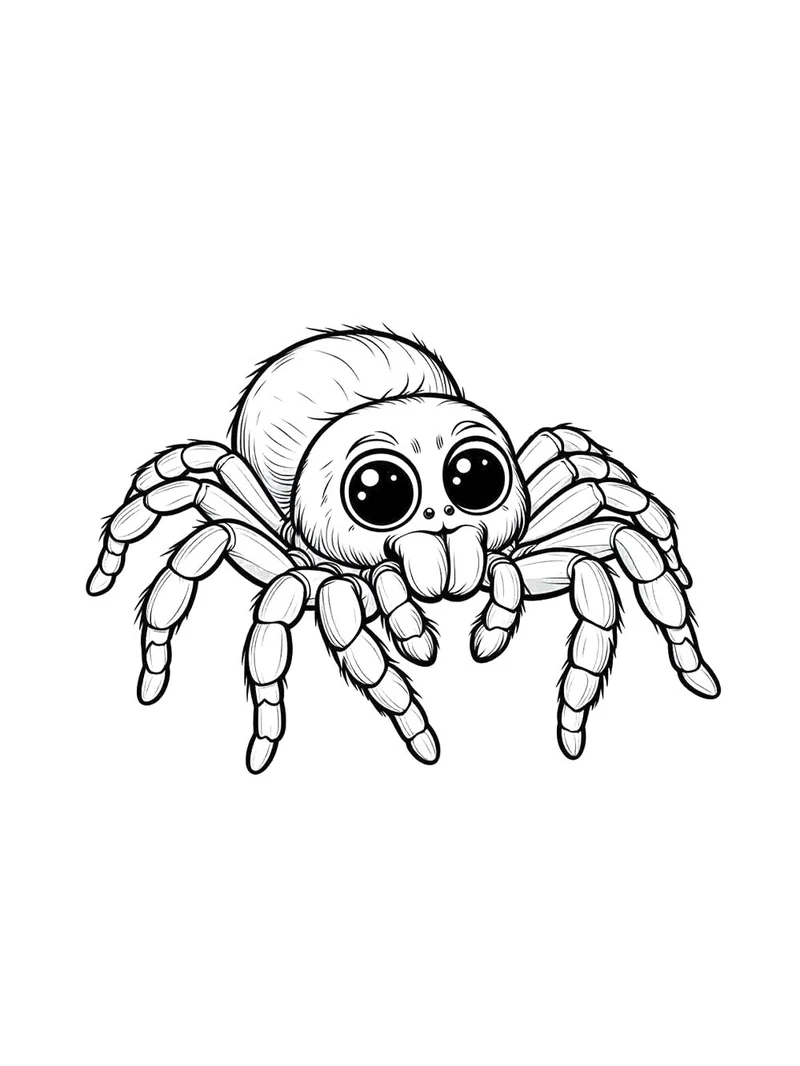 Bé học vẽ cùng tranh tô màu nhện dễ vẽ cực đáng yêu
