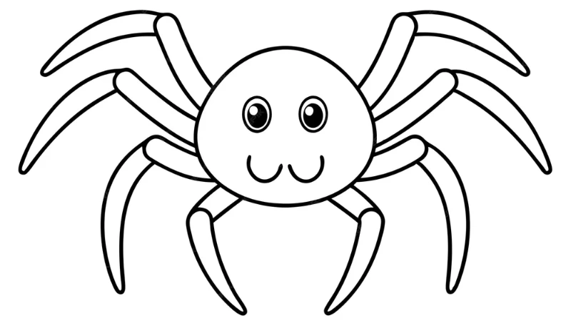Bộ tranh tô màu nhện đáng yêu giúp bé phát triển sáng tạo