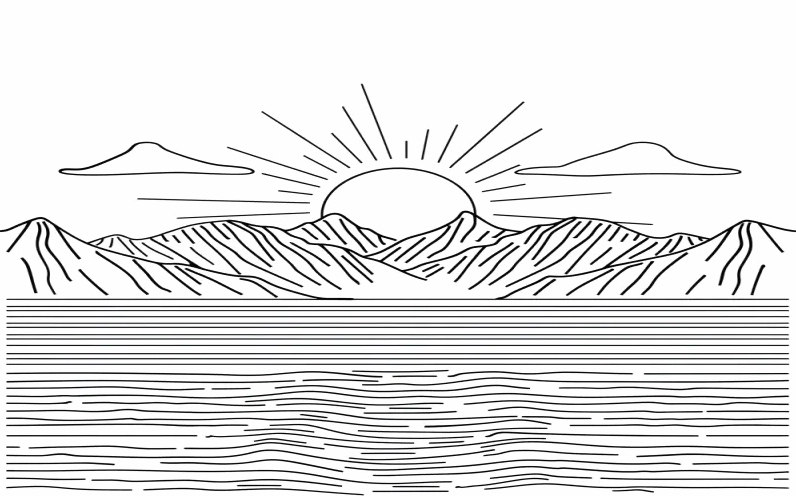 44+ Tranh tô màu phong cảnh mang cảm hứng thiên nhiên núi rừng