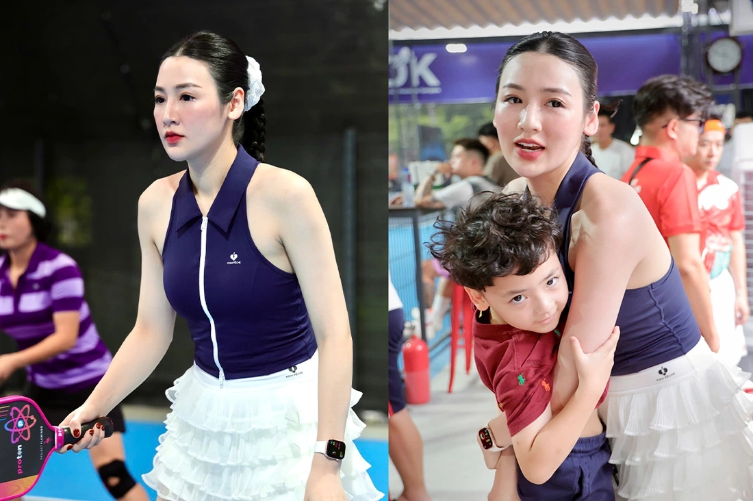 Á hậu Tú Anh khoe dáng gợi cảm khi chơi pickleball