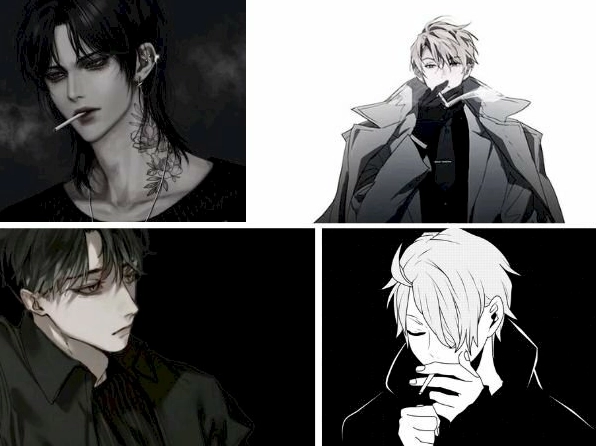 Ảnh anime boy lạnh lùng trắng đen đẹp chất lượng cao