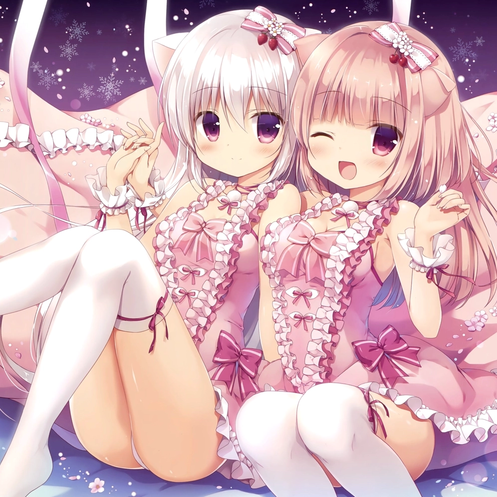 ảnh anime cute màu hồng độc đáo