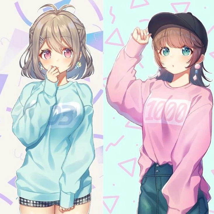 Ảnh anime đẹp về tình bạn của hai cô gái dễ thương