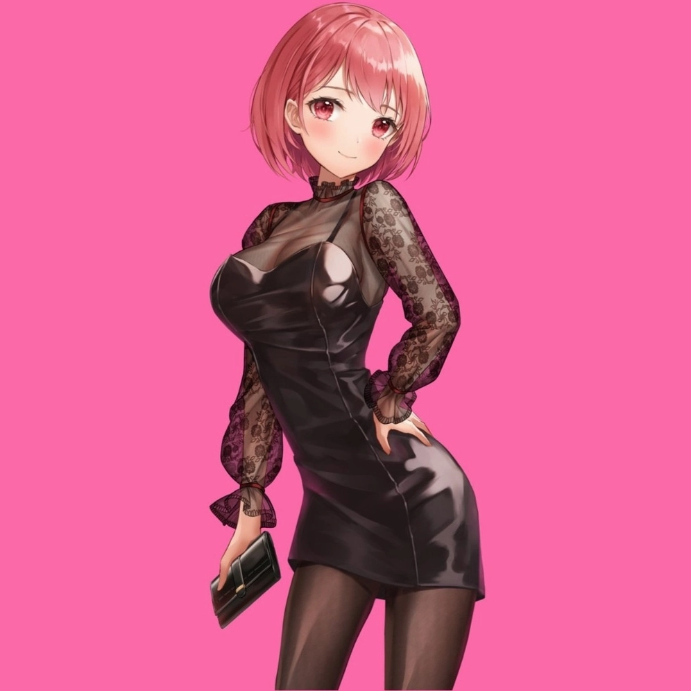 ảnh anime màu hồng phong cách nữ tính