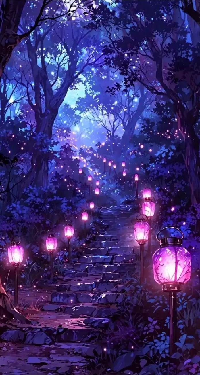 ảnh anime màu tím cực đẹp