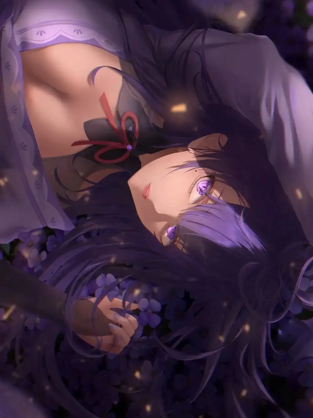 ảnh anime màu tím cực đẹp