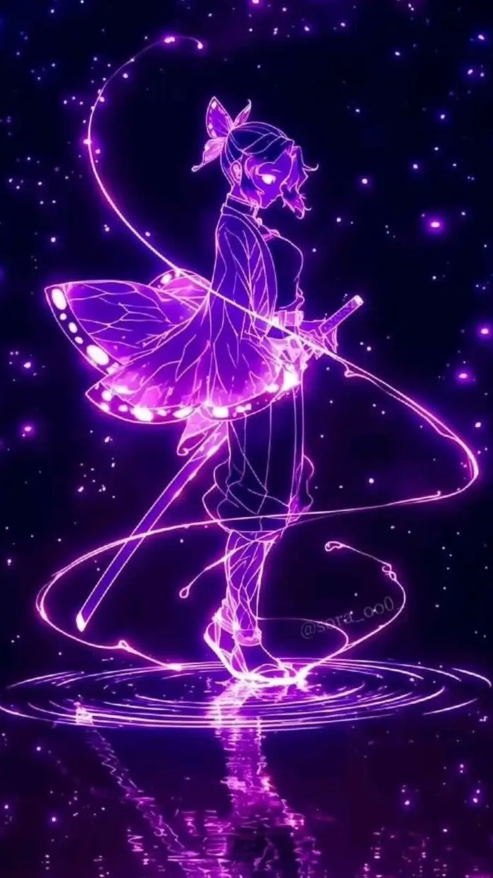 ảnh anime màu tím cute