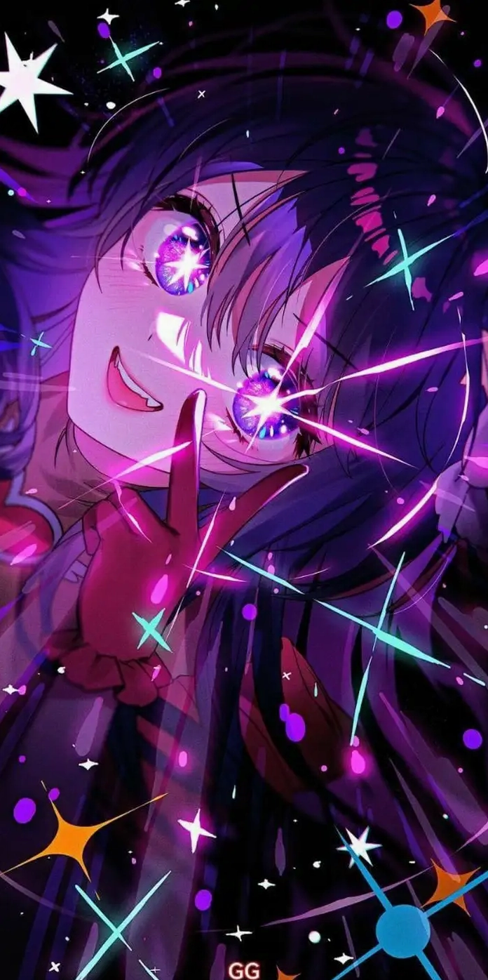 ảnh anime màu tím đáng yêu