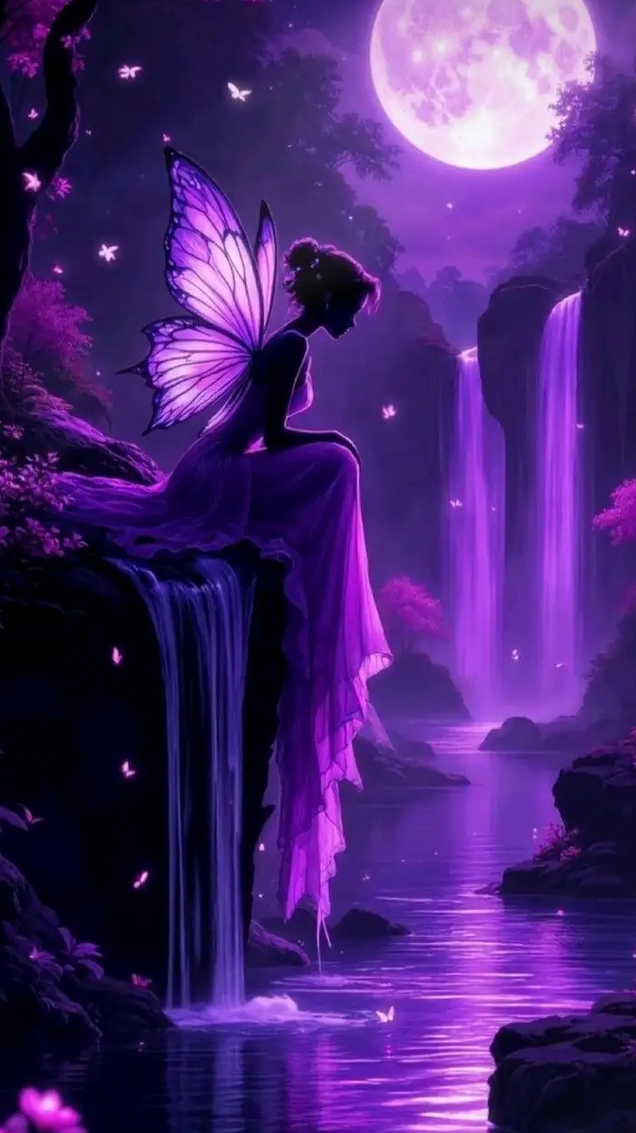 ảnh anime màu tím đáng yêu nhất