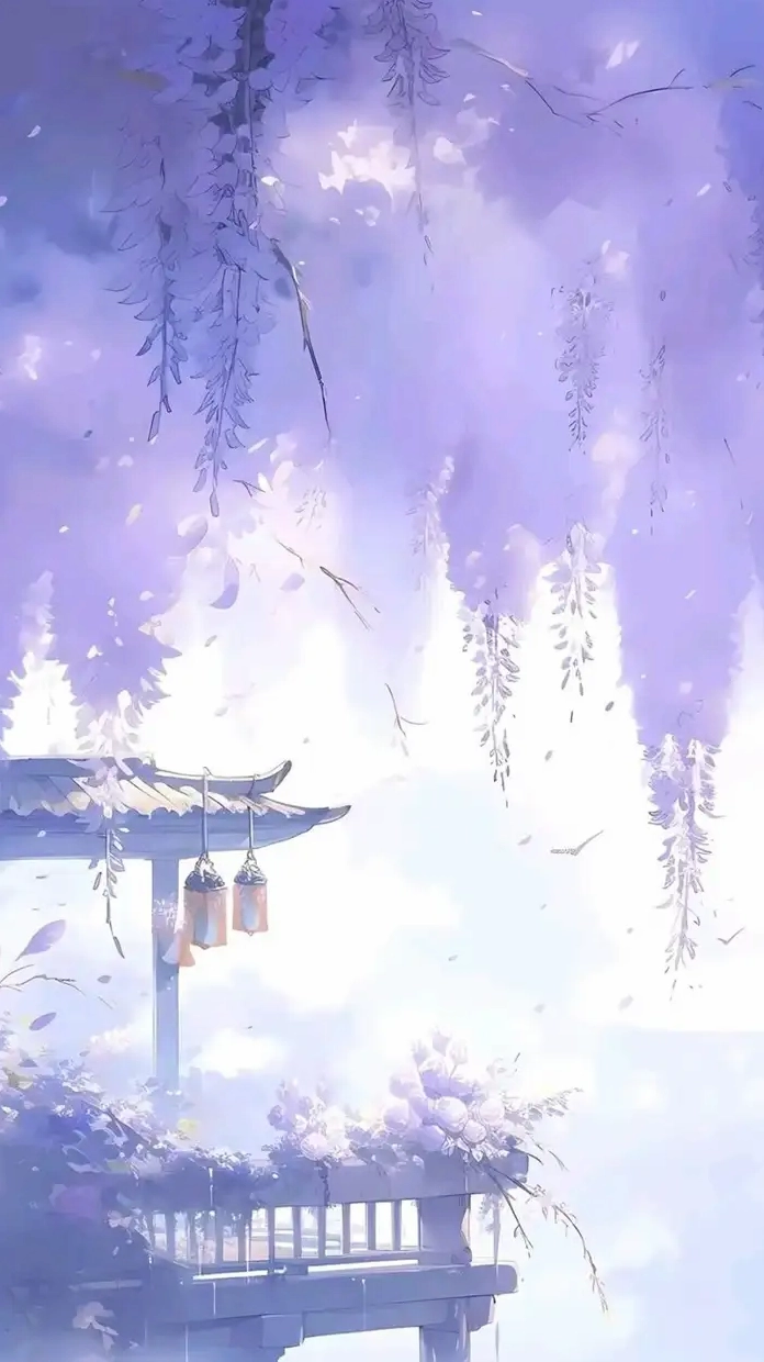 ảnh anime màu tím thơ mộng