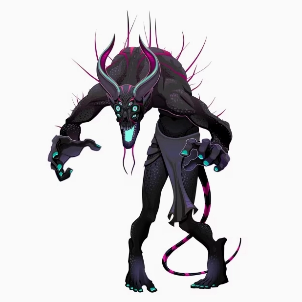 Ảnh anime monster với hình tượng quái vật bí ẩn và gam màu tối