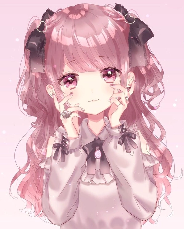 Ảnh anime nữ dễ thương với nụ cười tỏa nắng