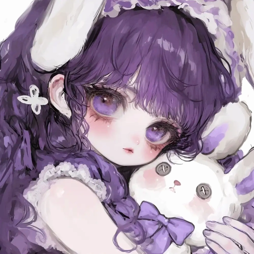 ảnh anime nữ màu tím ngầu 12