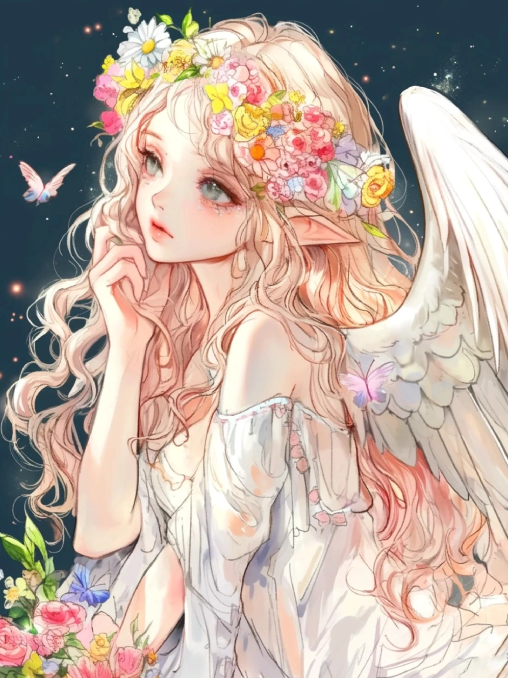 ảnh anime thiên thần nữ