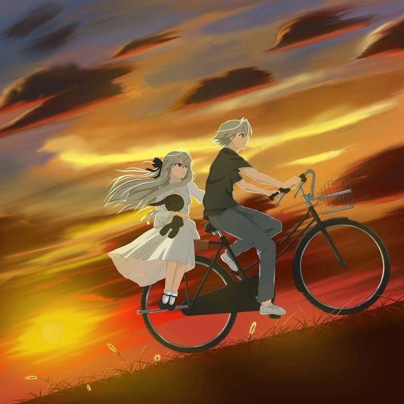 ảnh anime yosuga no sora cảnh đồng quê