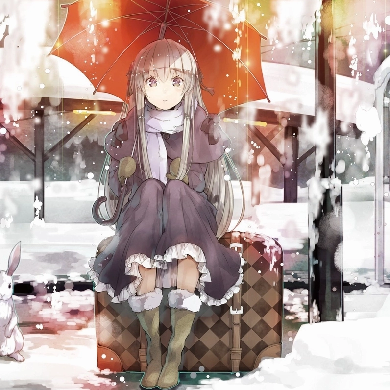 ảnh anime yosuga no sora dưới tuyết