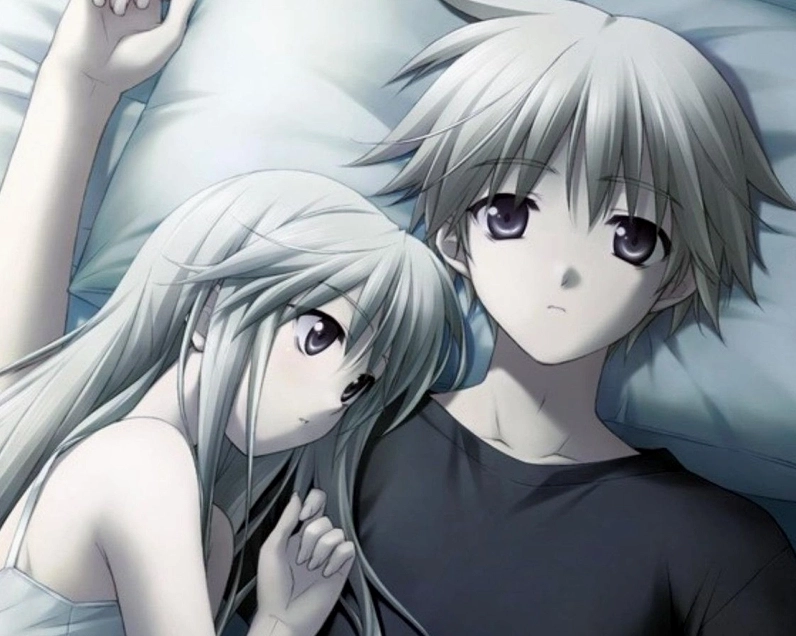 ảnh anime yosuga no sora haruka ôm sora